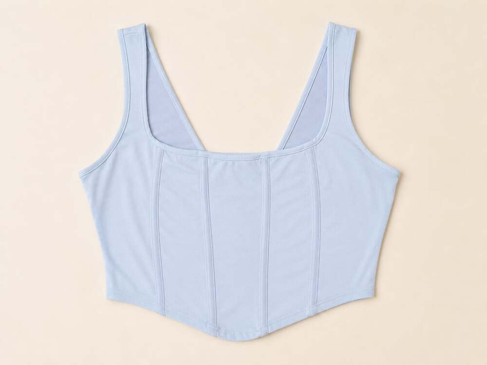 Rue21 Light Blue Corset Crop Tank‎ Top Y2K Coquette M/L